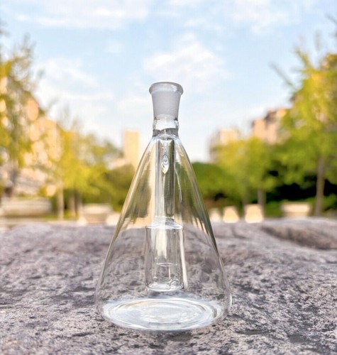 NEW 4" Clear Triangle Glass Bong Smoking Water Pipe Hookah Shisha Bubbler W/Bowl - Foto 8 di 11