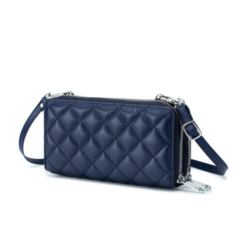 Women Cell Phone Purse Large Leather Wallet Zip Handbag Crossbody Shoulder Bag - Picture 19 of 21