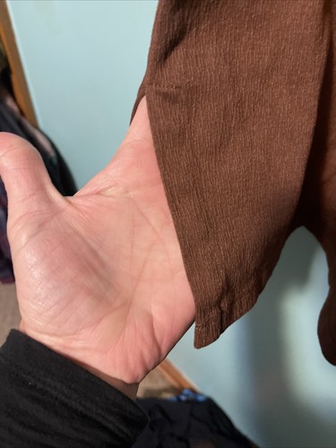 Matilda Jane Alice Women’s S Cropped Pants Textured Wide Leg Brown On Lagenlook - Picture 6 of 11