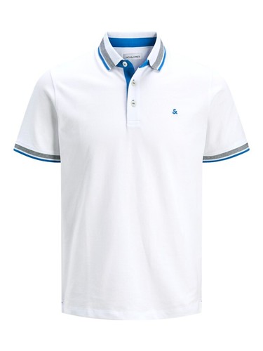 Pack de 2 camisetas Jack & Jones cuello polo manga corta algodón azul marino blanco - Imagen 2 de 11