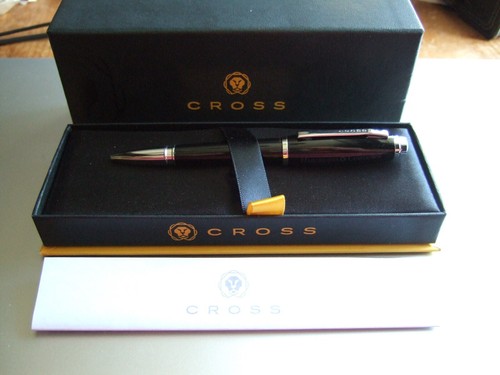 SELTEN neu verpackt CROSS Bailey Dubai RB Stift (schwarzer Lack) Hargreaves und Lansdown