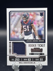 2023 Contenders #TS37V Will Anderson Jr. Rookie Ticket Swatches Variations