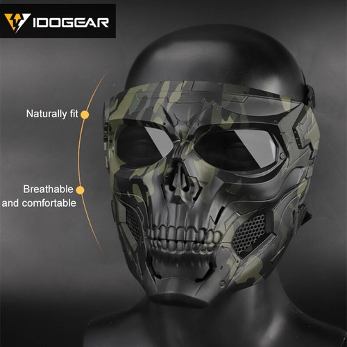 IDOGEAR Tactical Ful Face Mask Skull Mask Cosplay Protective Scary Devil Hunting - Picture 5 of 16