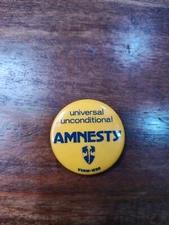 1973-4  Anti Vietnam War AMNESTY  VVAW-WSO Winter Soldier Organization Cause Pin