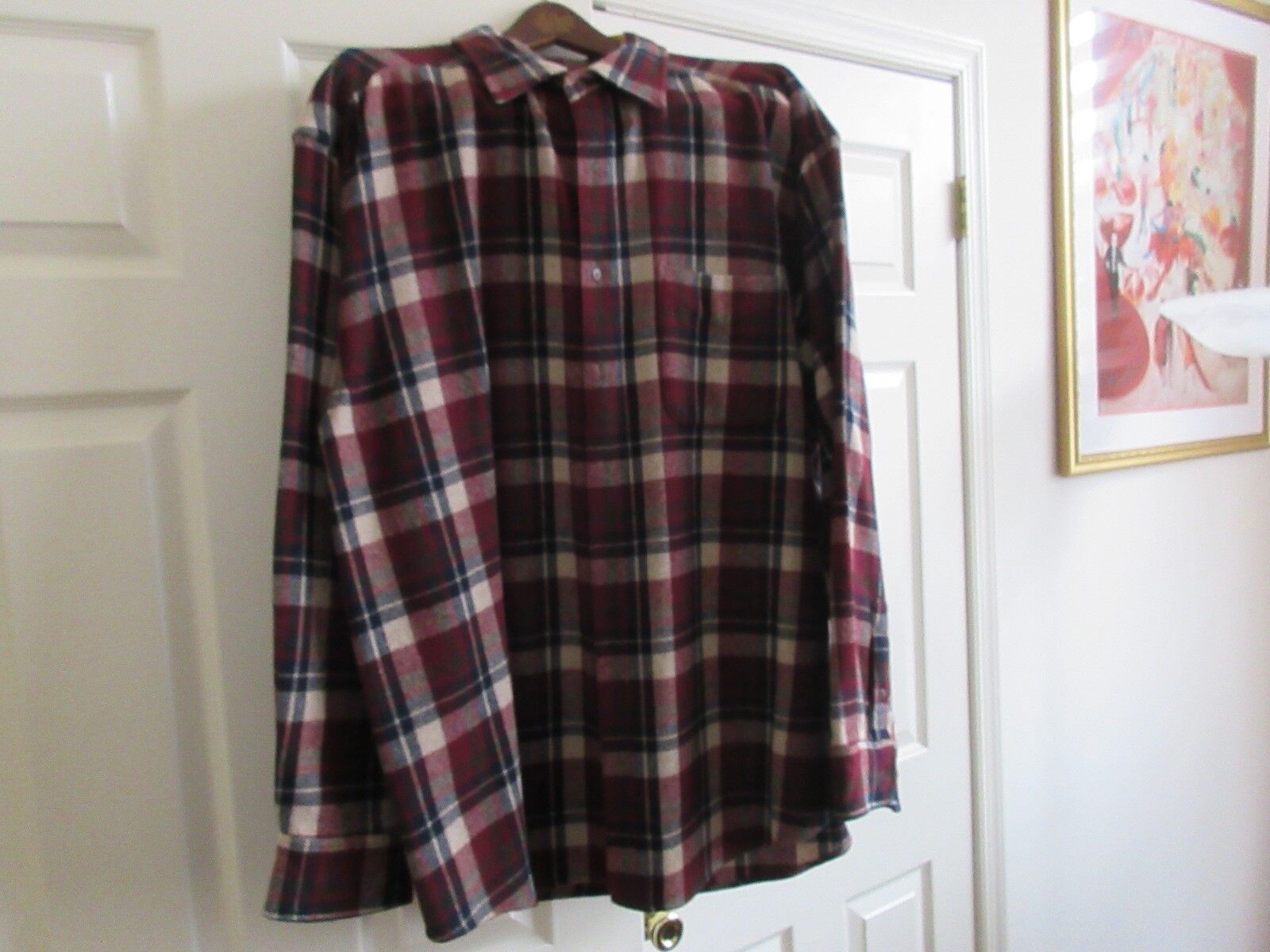 G.H. Bass & Co. , Shirt/Jacket ,Vintage , Cranberry Pla G.H. Bass & Co. , Shirt/Jacket ,Vintage , Cranberry Pla
