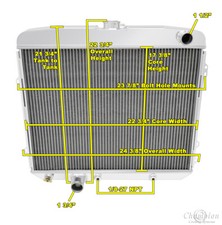 Rockin Champion 3 Row All Aluminum Radiator For 1967 Ford Custom V8 Engine