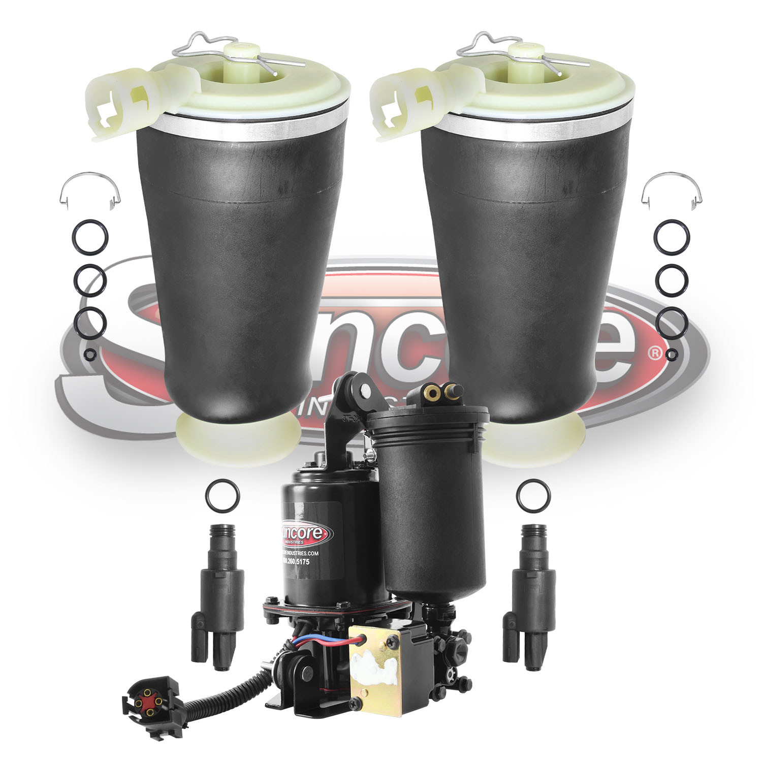 20032010 Lincoln Town Car Limo Rear Air Suspension Air Springs & Compressor Kit eBay
