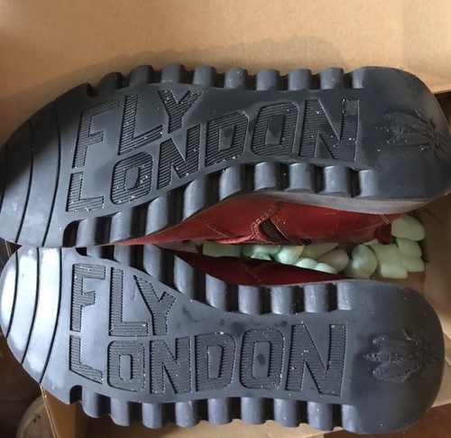 Fly London Leather Red Ankle Boots Size 39 - Picture 9 of 9