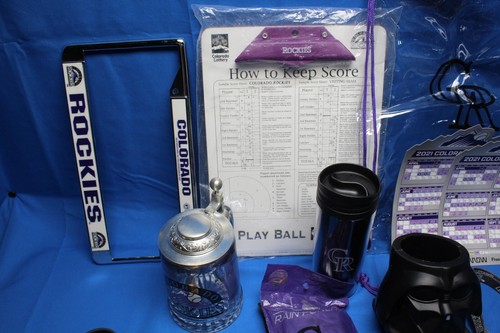 Colorado Rockies Lote MLB Fan Béisbol Llavero Placa Piedra Delantal Regalo - Imagen 12 de 17
