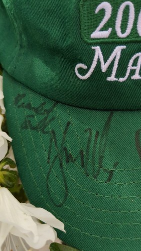 2004 Masters Hat w/ Autographs Hootie Johnson, Chris Riley, John Rollins - Picture 4 of 10