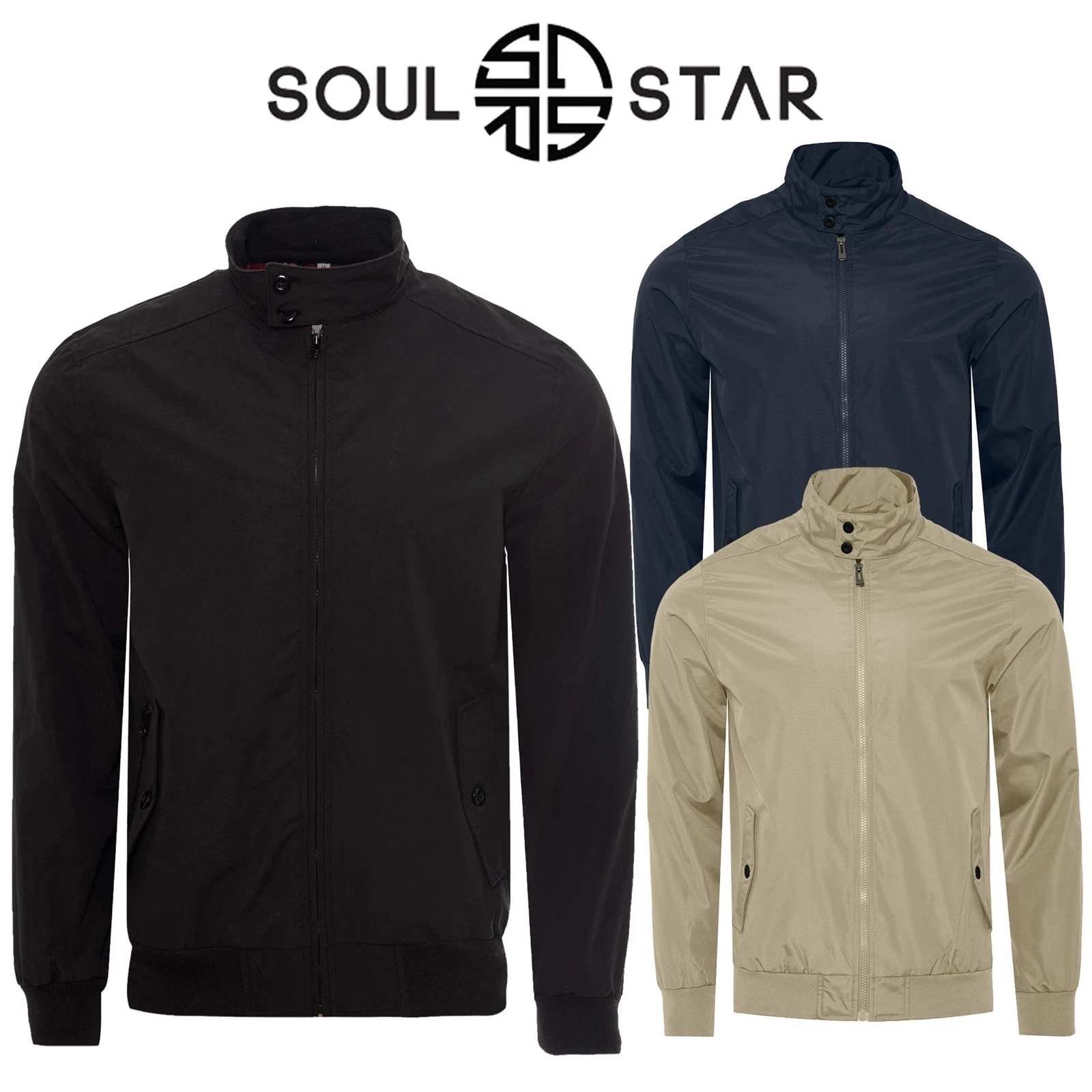 Soul Star Men's Bomber Jackets Casual Lightweight Windbreaker Jackets- S to 2XL