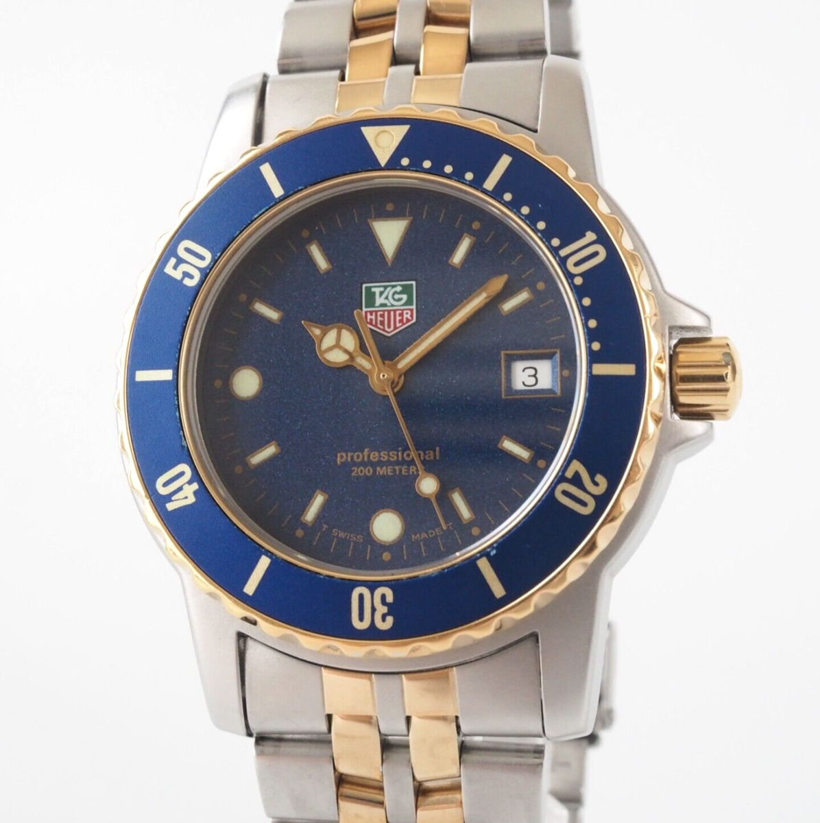 Tag Heuer WD1223-G-20 Quartz Blue Gold 1500 Professional 36 Tag Heuer WD1223-G-20 Quartz Blue Gold 1500 Professional 36