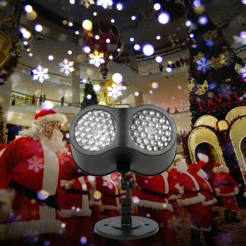 In/Outdoor Christmas Projector Lamp LED Moving Snowflake Laser Xmas Light Party - Picture 10 of 36