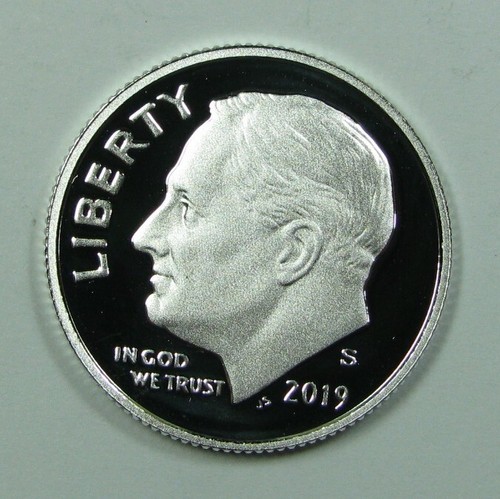 2019 SILVER PROOF ROOSEVELT DIME GEM CAMEO CONDITION - Picture 1 of 2