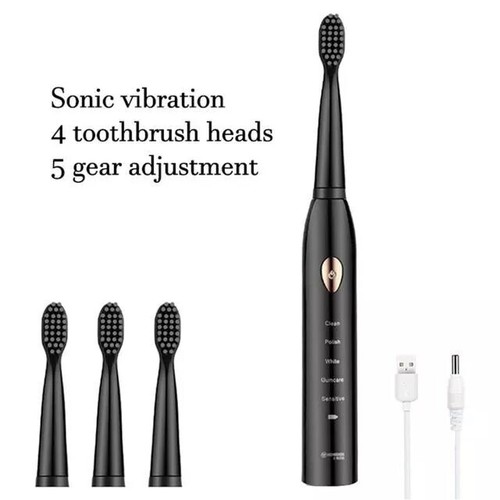 Spazzolino elettrico pulizia denti acustica denti adulti ricarica USB pulita solida - Foto 101 di 120