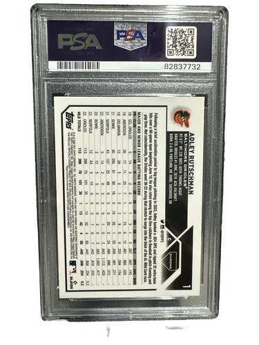 2023 Topps Chrom Adley Rutschman Rookie RC (360) Orioles #1 PSA 9 - Bild 2 von 2