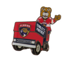 Florida NHL Licensed Panthers Hockey Mascot Zamboni Pin - STANLEY C PANTHER