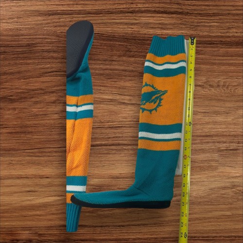 NFL Miami Dolphins Novelty Slipper Socks Team Logo Women's Size M (7-8) - Picture 4 of 5