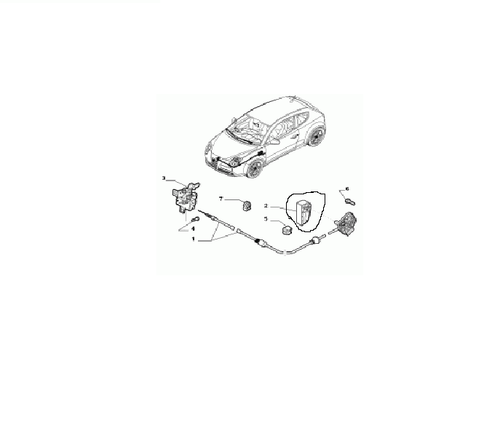 Fiat Grande Punto, Alfa Mito Gorro Manija de Liberación 735410607 Nuevo. - Imagen 2 de 2