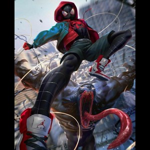 spiderman into the spiderverse venom poster home decor