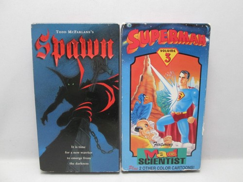 VHS Lot of 4 Animation Movies / Cartoons - Spawn, Superman, Spiderman, The Hulk - Picture 2 of 14