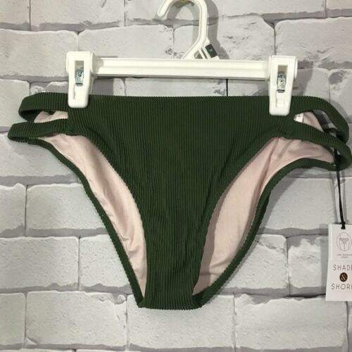 Women's Shade & Shore Strappy Low Coverage Cheeky Bikini Bottom - M 8/10 - Picture 3 of 8