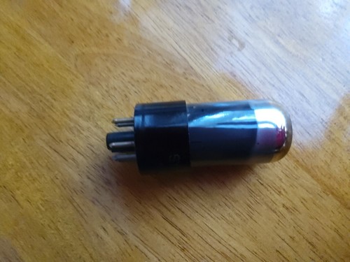 Vintage Sylvania 6V6 GT Tube Tests Strong Chrome Top Grey Glass USA DIRTY TOP - Picture 7 of 8