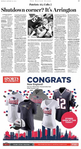 TOM BRADY DEFLATEGATE Ticket Full 1-18-2015 Patriots Colts AFC Champ Gm GRONK TD - Picture 9 of 13