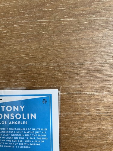 2020 Donruss Optic Tony Gonsolin Rated Rookie #59 Blue /50 Serial Color Match RC - Bild 9 von 12