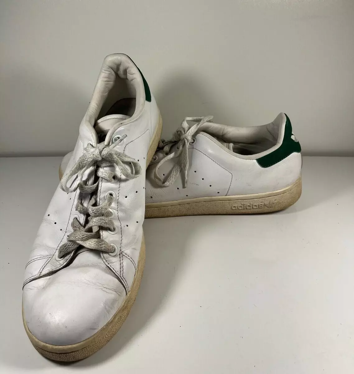 Adidas Mens Stan Smith II 034813 White Green Lace Up Shoes Size 13 Mens