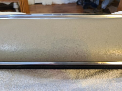 OEM 1972 Cadillac Deville Right Rear Upper Interior Door Panel W/Chrome Trim Tan - Picture 7 of 12