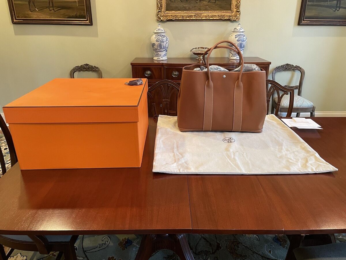 Hermes Garden Party 49 Voyage Bag, Fauve/Gold | eBay Hermes Garden Party 49 Voyage Bag, Fauve/Gold | eBay