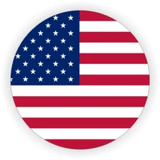 American Flag Hard Sticker Decal