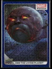 2023 Upper Deck Marvel Platinum Blue Traxx /499 #76 - Ego Living the Planet