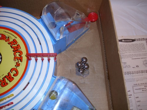 RACE-A-CAR THE SPEEDWAY SKILL GAME 1960s TRANSOGRAM COMPLETE - Picture 4 of 4