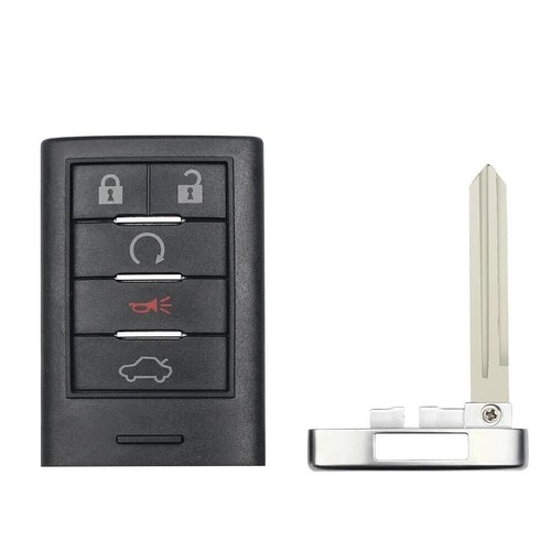 5 Buttons Flip Keyless Entry Remote Key Fob Case Shell For Cadillac CTS STS - Picture 2 of 11