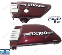 RX100 Seitenverkleidung Set Maroon Kunststoff FüR Yamaha RX 100 Motorrad Ecs