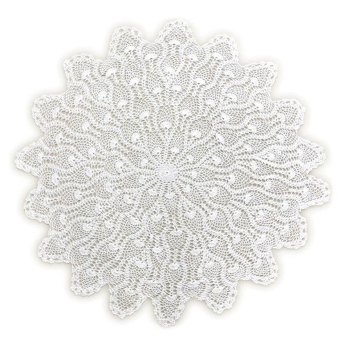 Cotton Crochet Tablecloth 36" Round Dining Table Linen Traditional Tableware - Picture 5 of 5