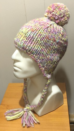 Free People Fox Trot Knit Trapper Hat Pink One Size NWOT $38 - Picture 7 of 9