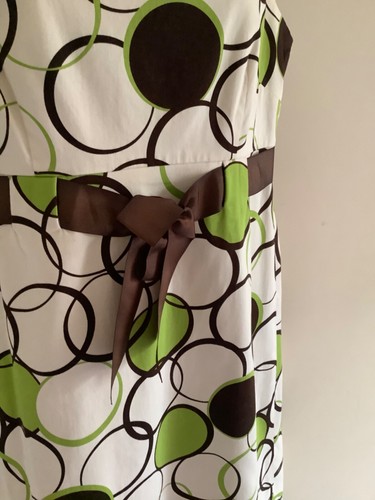 Jessica Howard Missy mehrfarbiges Baumwollkleid gefüttert, mit Gürtel Größe 8 - Bild 9 von 12