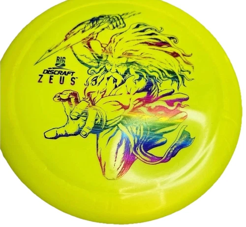 Disc Golf Discraft BIG Z ZEUS Yellow Rainbow Stamp Distance Driver 176g 2771