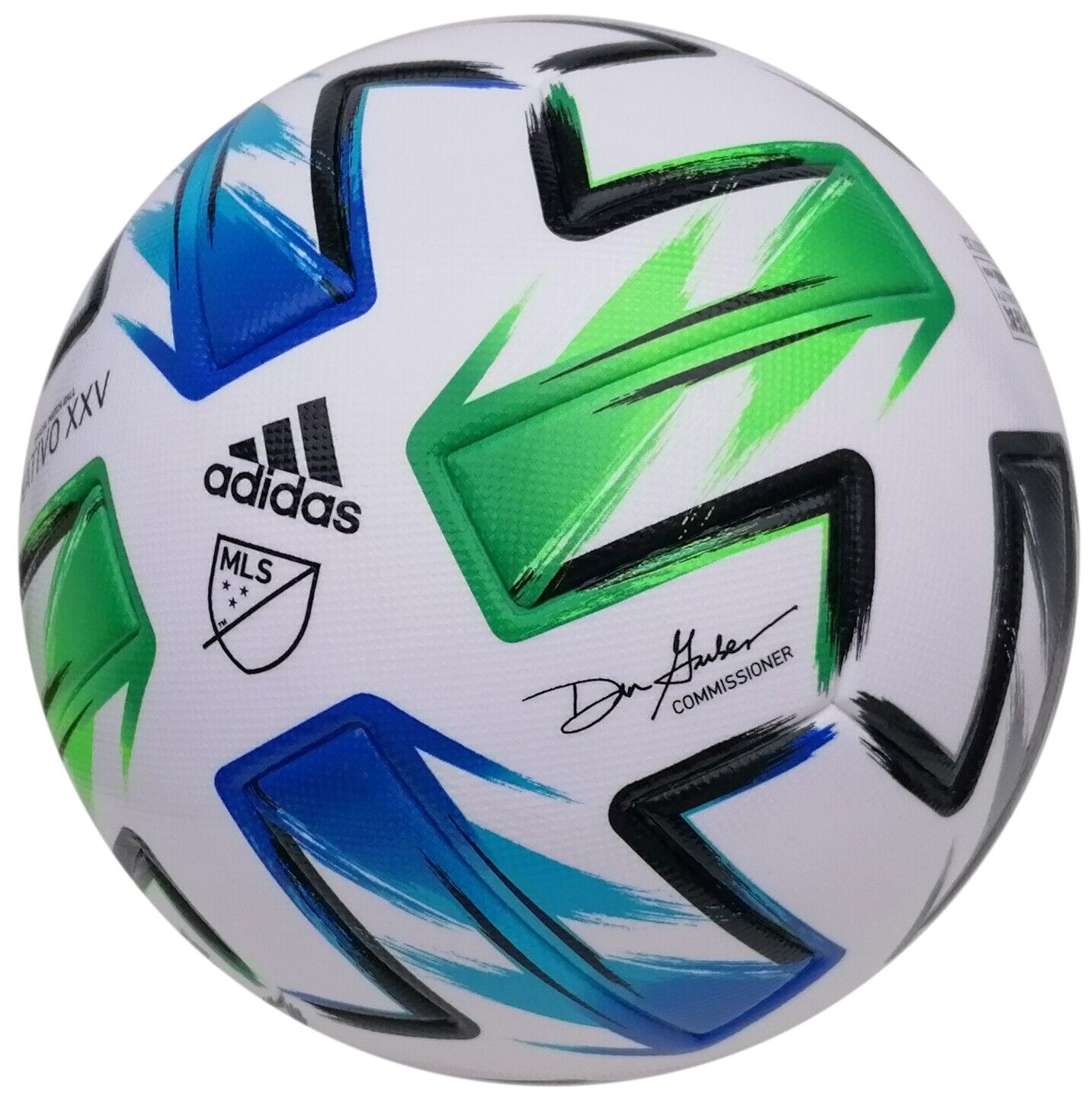 adidas+MLS+Nativo+XXV+2020+White+Blue+Green+Official+Match+Soccer+