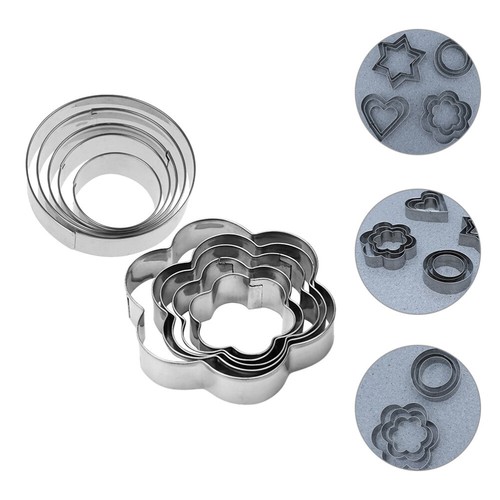 10 Stück Edelstahl-Ausstecher, Metall-Plätzchenform, Backen, Keksschneider, - Bild 2 von 12