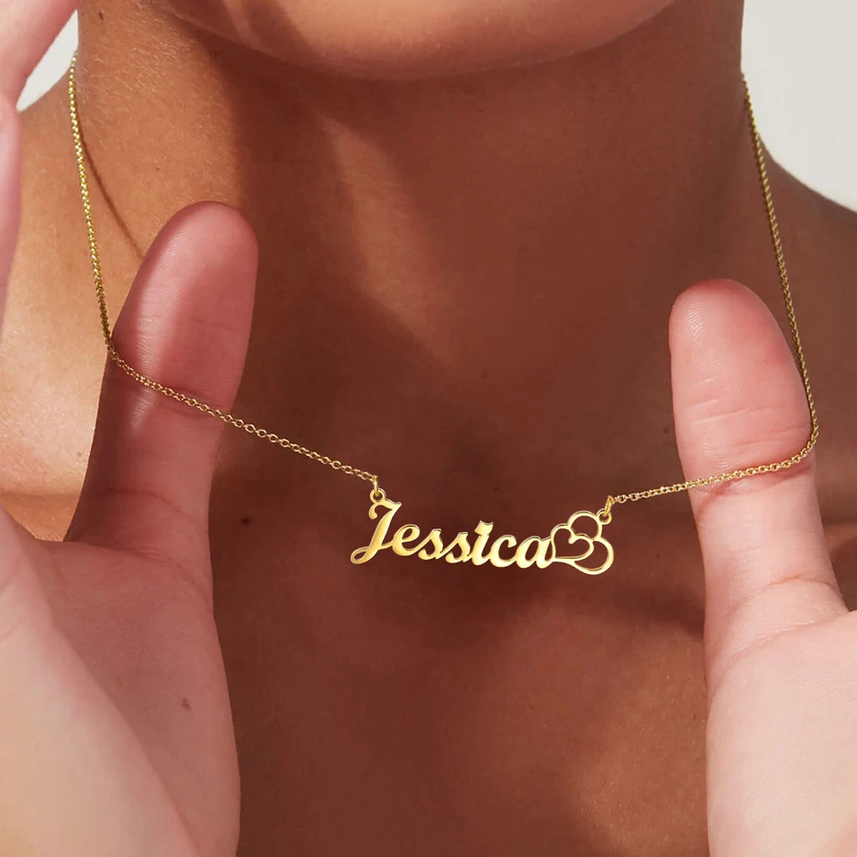 Namenskette Silber Halskette mit Name Personalisierte Halskette Rhodinier - Bild 4 von 4