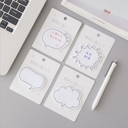 Dialog Box Memo Pads Sticky Notes School Office Supply DIY Message Sticker Label - Picture 5 of 12