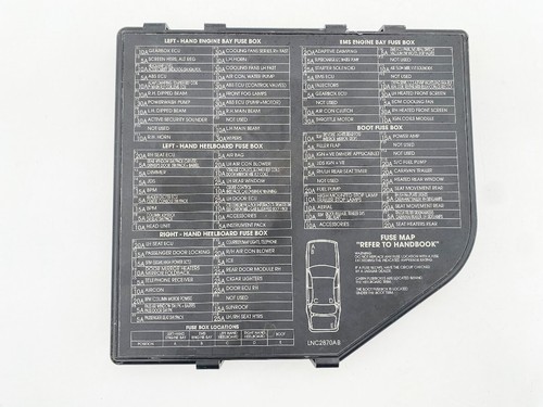1998 - 2003 Jaguar XJ XJ8 Fuse Box Lid Cover Top with spare fuses and puller OEM - Picture 1 of 6