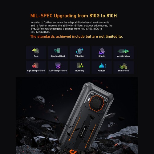 Blackview BV6200 Pro Rugged Smartphone 18GB+128GB Android 14 13000mAh Phone NFC - Picture 9 of 13