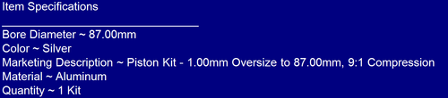 Fits 1988 Yamaha XT350 Piston Kit Wiseco 4674M08700 - Picture 2 of 2