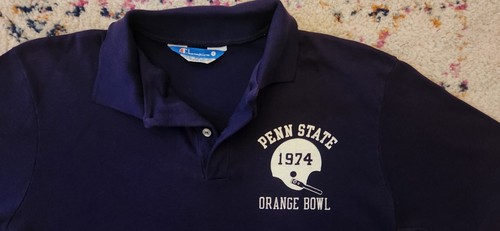 Champion Penn State Nittany Lions 1974 Orange Bowl Polo VINTAGE RARE FOOTBALL - Picture 8 of 10