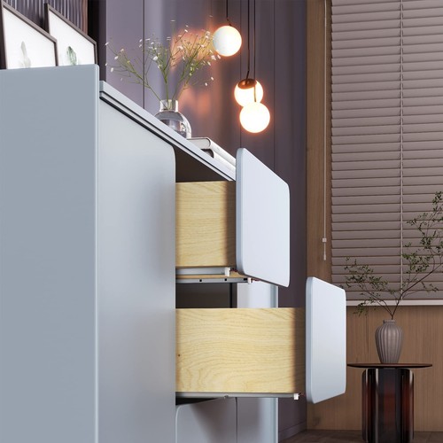 3 sets (3 drawers Undermount Drawer Slides 21" Soft Close 3 Folds Full Extension - Picture 6 of 7